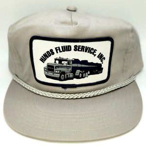 Vintage Gray San Sun Rope Band Semi Tank Fluid Service Snapback Trucker Hat